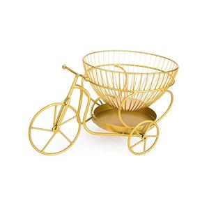 Vintage Bicycle-Shaped Wire Storage <b>Basket</b> – Round Fruit <b>Basket</b> for Kitchen & Dining Table Organizer - Product Image 1