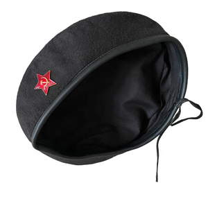 Hot Selling Custom Wool <b>Beret</b> Cap Soft Felt Headwear with Embroidery Service - Product Image 1