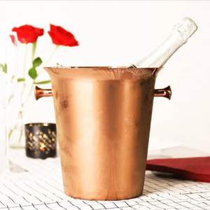 Seau à glace en acier inoxydable à double paroi avec pinces, design minimaliste écologique pour le refroidissement du vin, les fêtes, le stockage, l'hôtel, la maison et le bar - Product Image 2