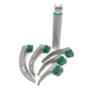 Ensemble de laryngoscope vétérinaire, 5 lames Miller, 75-210 mm, kit d'intubation, instruments chirurgicaux manuels en acier inoxydable - Product Image 1