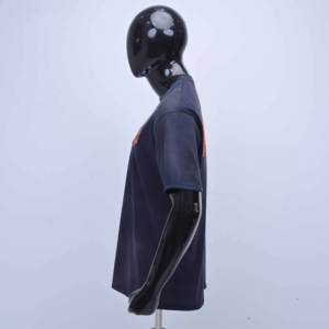 เสื้อยืดคอตตอนแขนสั้นผู้ชาย งานถักทอคุณภาพสูง ปักโลโก้แบบกำหนดเอง OEM ด้านหน้าและด้านหลังด้วยไหมเชนีล - Product Image 2