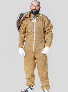 Combinaison de protection antistatique pour apiculteur avec capuche ronde respirante, salopette de travail avec genouillères renforcées et passants pour les pouces, avec options OEM ODM - Product Image 4