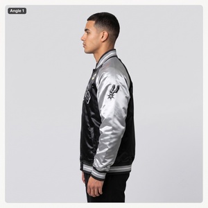 Chaqueta Deportiva Bomber de Lona Impermeable Ligera Personalizada para Hombre, Estilo Casual, Cuello Alto, Cierre de Cremallera, para Primavera - Product Image 3