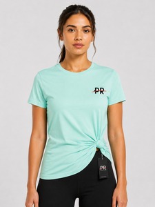 Camiseta de Verano para Mujer, Estilo Moderno, Color Premium, con Logotipo Personalizado Serigrafiado, Estilo Hip Hop, 100% Urbano, Gran Venta - Product Image 1