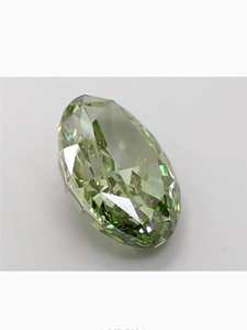 Diamante Ovalado de Corte Fantasía Verde Intenso Cultivado en Laboratorio, Certificado por IGI, para Joyería para Hombre y Mujer - Product Image 4