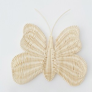 Butterfly wall art modern hand-crafted hanging arts for walls natural webbing rattan butterflies - Product Image 5
