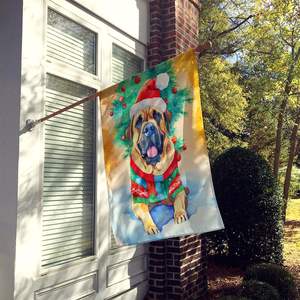 Large Multicolor Polyester Bullmastiff <b>Christmas</b> House Flag Porch Sleeve Pole Decorative Yard Banner <b>Artwork</b> Yard Lawn Signs - Product Image 2