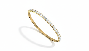 Bracelet rond mi-chemin flexible pour femme en or jaune 14K et diamants naturels avec 33 diamants plaqués rhodium | 2.00Ctw Luxury - Product Image 2