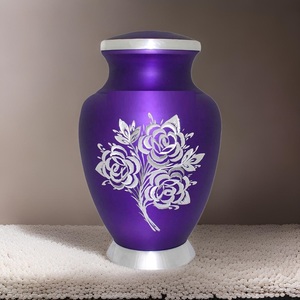 Urna Funeraria Moderna de Color Rosa Púrpura para Cenizas, Diseño Moderno, Estilo Adulto, Hecha a Mano, Urnas Metálicas Conmemorativas, Fabricante de Urnas - Product Image 3