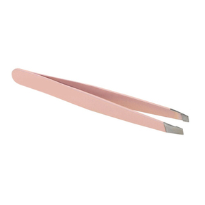 Pince à épiler pour sourcils en acier inoxydable, 9.5cm, pointe plate, rose, noire, pour épilation du visage, outil cosmétique professionnel pour les yeux, 1 pièce - Product Image 2