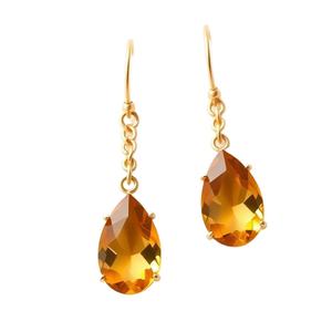 Pendientes colgantes de plata de ley 925 chapados en oro de 18 quilates, joyería de moda elegante para mujeres y niñas - Product Image 1