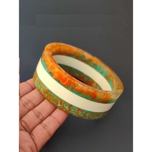 กำไลข้อมือเรซิ่นทำมือสีสันสดใสสำหรับผู้หญิงคอลเลคชั่นเครื่องประดับแฟชั่นพื้นเมืองพื้นเมืองสำหรับใส่ตามเทศกาล - Product Image 2