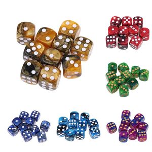 LOOKING HANDMADE RESIN PATTERN ECO-friendly Portable 6 Sided Acrylic Round Corner Standard Game D6 <b>Dice</b> for Yahtzee Game - Product Image 6