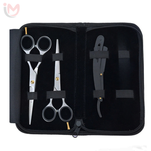 Ensemble professionnel de ciseaux de coiffure et de désépaississement pour salon, avec tablier, kits de barbier, peigne et pince, avec étui, service OEM - Product Image 3