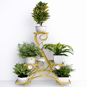 Soportes Decorativos de Hierro Forjado de Lujo para Plantas, para Patio, Jardín, Balcón, Exhibición de Macetas y Áreas de Estar al Aire Libre - Product Image 1