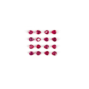 Rubis naturels de Bangkok, formes poire calibrées 4x5mm, pierres précieuses de rubis naturelles facettées en vrac pour la fabrication de bijoux, prêtes à l'emploi - Product Image 3