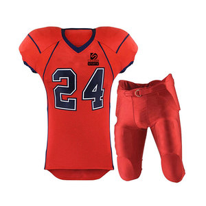 Uniforme de football américain de qualité supérieure, personnalisé avec logo imprimé, respirant, 100% polyester, léger, séchage rapide, professionnel - Product Image 1