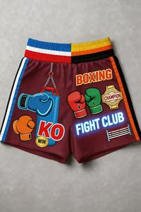 Shorts de boxe en polyester respirant, vêtements de sport, design personnalisé par sublimation, logo brodé, entraînement, taille personnalisée - Product Image 3