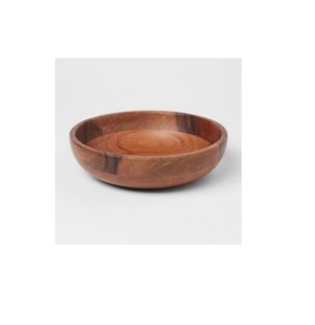 Tazón de servir ligero de madera, hecho a mano, de madera natural, para cocina, comedor, ensaladas, frutas, ecológico y duradero. - Product Image 2