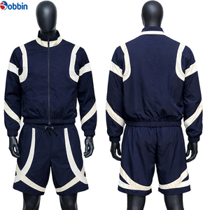 Conjunto Deportivo de Verano para Hombre, 2 Piezas, Transpirable, Chaqueta y Pantalones Cortos, Personalizable con Logotipo, Estilo Casual y Atlético - Product Image 4