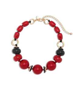 Collier de perles de jade vertes, forme de boule ronde, style classique, bijoux de mode unisexe - Product Image 4