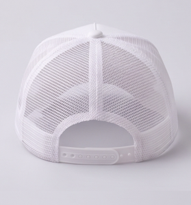 Casquette de camionneur blanche unisexe, ajustable, en tissu mesh, 5 panneaux, style décontracté pour adulte, toutes saisons - Product Image 2