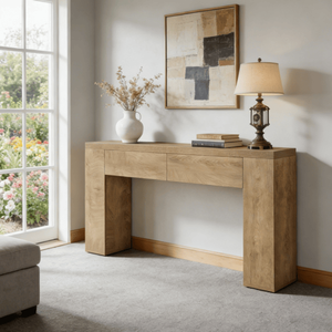 Consolle Lunga Moderna di Lusso in Legno Massello, Arredamento Contemporaneo per Ingresso, Appartamento, Hotel, Soggiorno - Product Image 6