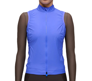 Gilet de cyclisme sans manches respirant bleu pour femme Sprint Sports avec fermeture éclair intégrale et empiècements en mesh 220g - Product Image 1