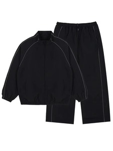 Ensemble de survêtement unisexe en nylon coupe-vent à capuche, deux pièces, avec veste zippée et pantalon de jogging, personnalisable OEM pour l'hiver - Product Image 6