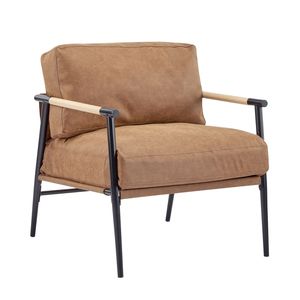 Poltrona Moderna 27.56 con Cuscini Morbidi, Struttura in Metallo Minimalista e Braccioli in Legno per un Soggiorno Accogliente - Product Image 6