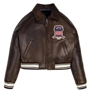 Chaqueta de Cuero de Alta Calidad para Mujer, Chaqueta de Talla Grande para Mujer, Chaqueta de Cuero Clásica Vintage Personalizada con Cremallera OEM para Mujer de Canleo - Product Image 1