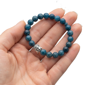 High Quality <b>bracelet</b> Blue apatite Buddha <b>Beads</b> Stone <b>Bracelet</b> Crystal Gemstone Fashion Jewelry <b>Men</b> and Women Gift Energy - Product Image 6