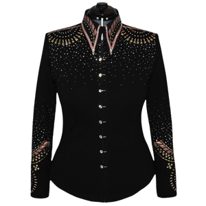 Camisa de Lujo con Pedrería para Exhibición Ecuestre, para Competencias de Vaqueras y Rodeo, Ligera, Ecológica y de Secado Rápido - Product Image 1