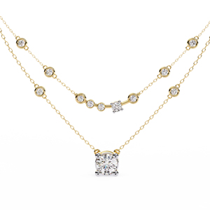 Collar minimalista con colgante de cristal chapado en oro de 18 quilates y cadena de serpiente para mujer, para uso diario. - Product Image 2