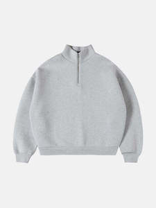 Pull sport décontracté pour homme, automne, col montant, demi-zip tendance, épais et stylé - Product Image 5