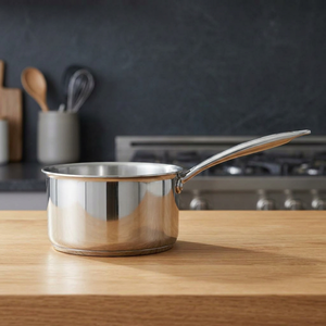 Casserole en acier inoxydable triple couche de 18 cm avec couvercle, qualité 304, ustensile de cuisson robuste pour cuisson professionnelle au gaz, parmi les plus vendues - Product Image 4