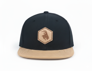 Gorra de Béisbol Urbana Moderna de 6 Paneles, Impermeable, 100% Algodón, de Alta Calidad, Negra y Marrón, con Parche Hexagonal en Contraste, Estilo Urbano - Product Image 6