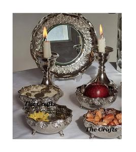 Tazón para frutas de acero inoxidable martillado en color plateado, vajilla para el hogar y restaurantes, tazón para servir a precios asequibles. - Product Image 2