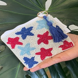 Luxury Beaded Embroidery Coin Pouch Custom Logo Available Colorful Seed Beads Coin Pouch Fashion Gift For <b>Ladies</b> - Product Image 3