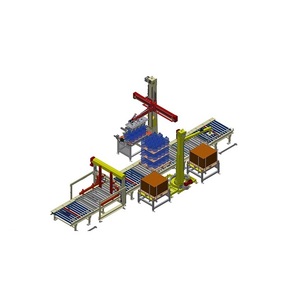 Palettiseur de bouteilles entièrement automatique pour usines, améliore la productivité sur les lignes d'emballage des boissons et des aliments, disponible à la vente - Product Image 3