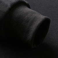 Sweat-shirt à capuche noir pour homme, coupe classique, motif dessin animé, poche, décontracté, doublure en polaire, soie/coton, écologique, respirant, séchage rapide
