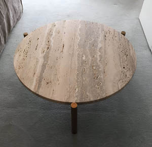 Table à manger en travertin de luxe moderne, tables d'appoint en pierre naturelle douce, qualité supérieure, approvisionnement en gros pour la décoration intérieure - Product Image 1