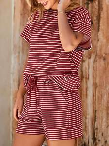 Ensemble 2 pièces d'été personnalisé pour femme : T-shirt à manches courtes et short – Tenue décontractée streetwear - Product Image 5