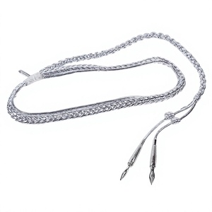 Wholesale Parade Uniform Shoulder Aiguillette Custom Color <b>Braided</b> Ceremonial Cords with Ferrules Dress Uniform Supply - Product Image 6