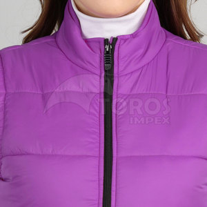Chaleco de invierno acolchado de alta calidad hecho en Pakistán para mujer, diseño personalizado, venta al por mayor. - Product Image 6