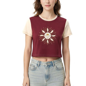 T-shirts courts tendance pour femmes, matière extensible confortable, idéale pour les activités de plein air et les tenues décontractées au quotidien - Product Image 1