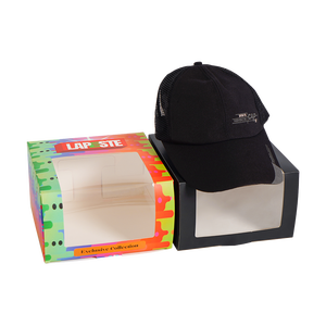 Großhandel benutzerdefiniertes Logo Geschenk Spielzeug Hut Verpackung Papierbox Baseball-Mütze-Schachtel mit klarem Fenster - Product Image 2