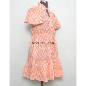 Nuevo Vestido Corto de Playa con Estampado Floral, 100% Algodón Puro, Largo hasta la Rodilla, para Mujer, para el Verano - Product Image 5