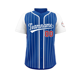 Maillots de sport en polyester respirant avec logo personnalisé, boutonnés, taille adulte, uniformes de baseball - Product Image 1