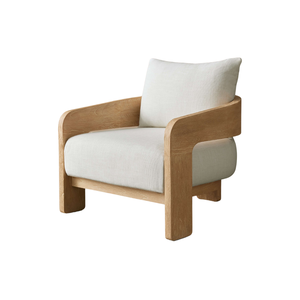 Fauteuil d'extérieur contemporain en teck massif, design ergonomique haut de gamme, siège rembourré, imperméable, chaise longue de jardin de luxe - Product Image 5